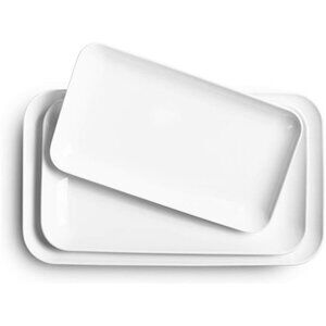 Large Serving Platter Set 16/14/12inch Serving Tray Rectangular Serving Trays